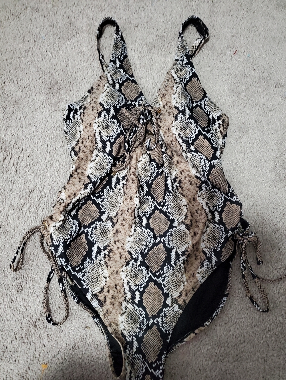 Fashion To Figure Size XL Snakeskin Print One Piece